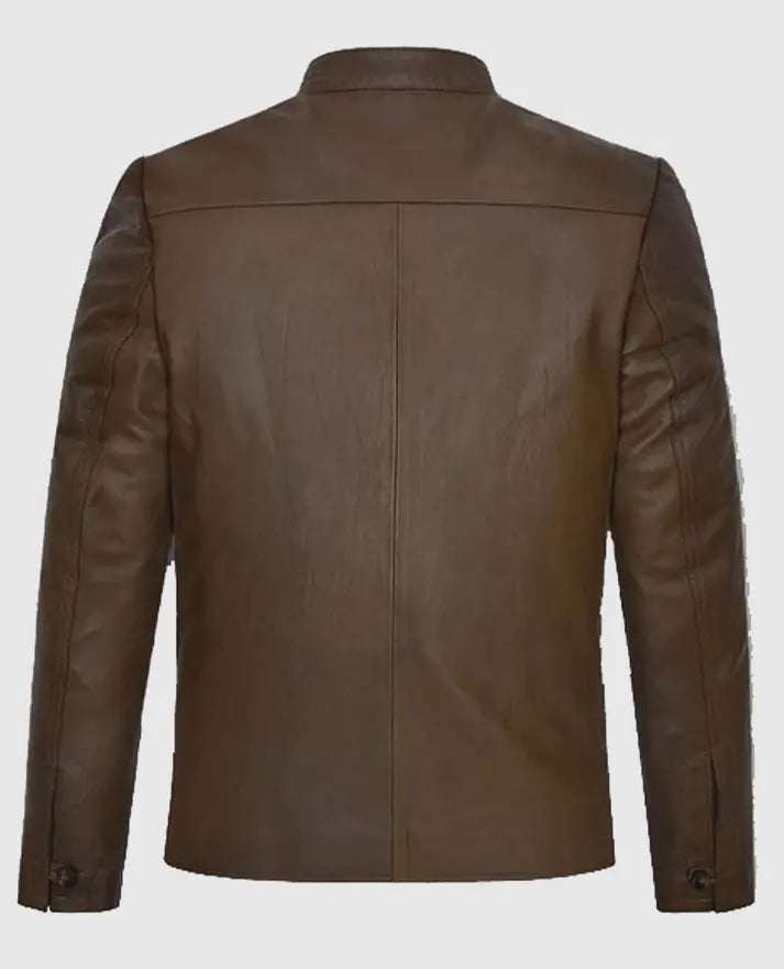 Tom Cruise Sheepskin Leather Brown Jacket