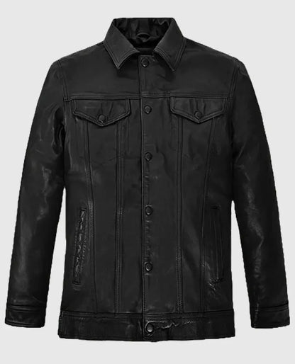 Tom Holland Uncharted Black Leather Jacket