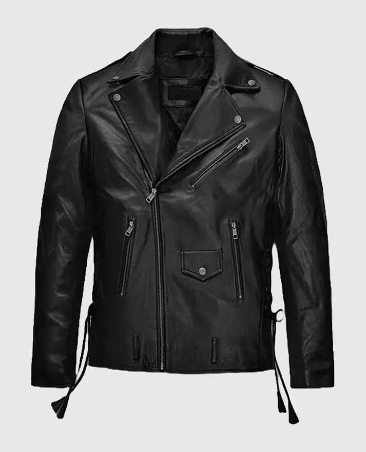Triple H Black Leather Jacket