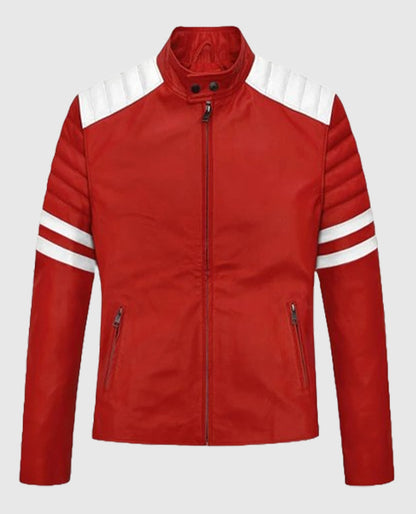 Tyler Durden's Fight Club Leather Red Jacket
