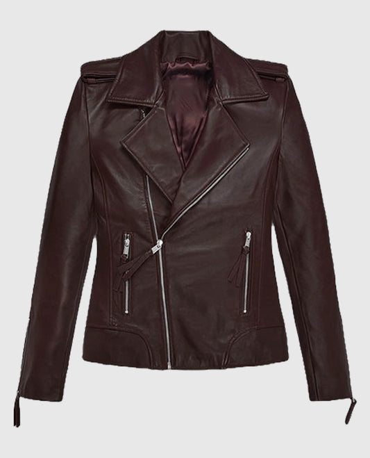 Women's Burgundy Teenage Mutant Ninja Turtles 2 Megan Fox Jacket