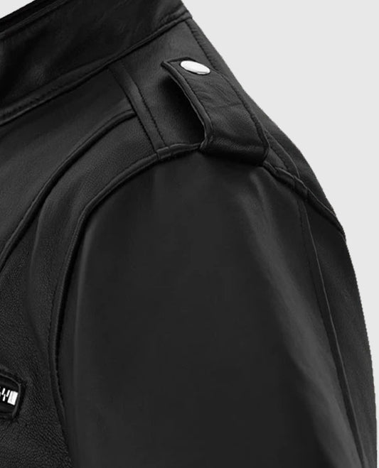 Women's Chic Rider Black Leather Jacket