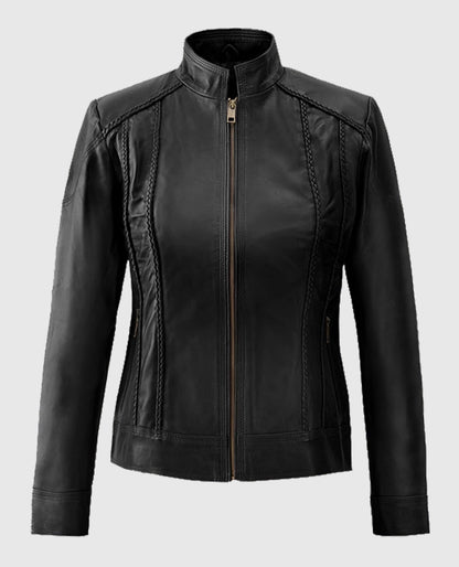 Women's Clova Cafe Racer Leather Jacket