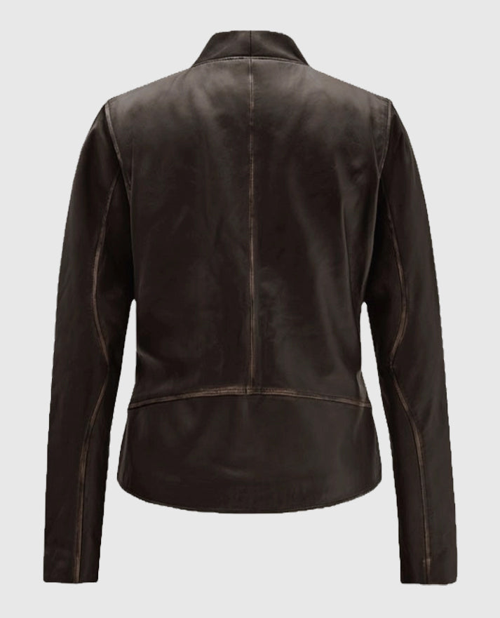 Women's Rubbed Leather Jacket