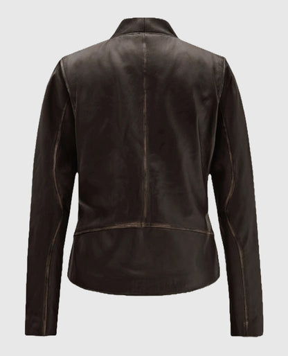 Women's Rubbed Leather Jacket