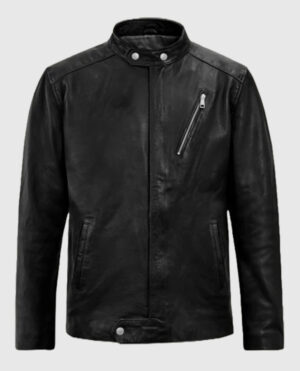 Men's Motorad Black Biker Leather Jacket