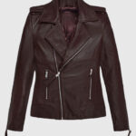 Women's Burgundy Teenage Mutant Ninja Turtles 2 Megan Fox Jacket