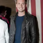 Patrick J Adams Black Leather Jacket