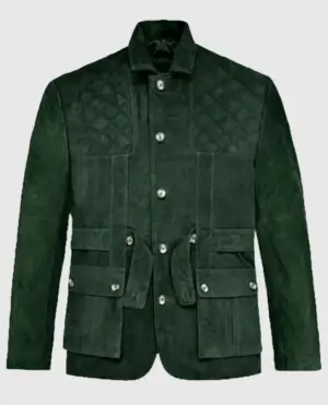 Men's Safari Forest Suede Leather Blazer