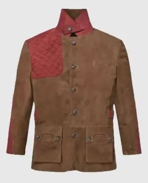 Men's Safari Hickory Suede Leather Blazer